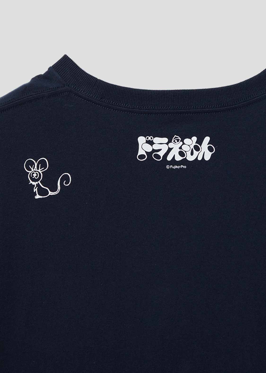 【约2周到货】graniph x doraemon 白色短袖T恤 (深蓝) unisex