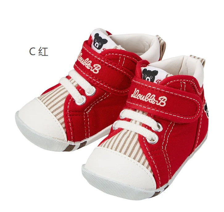 MIKI HOUSE -Double B一段 学步鞋 63-9301-385 12-13 cm 红/米 两色