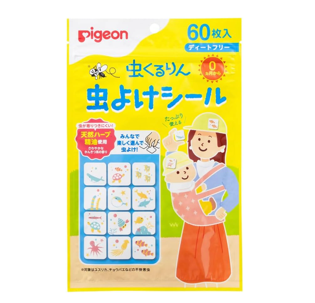 PIGEON 贝亲婴儿驱蚊贴 天然桉树油防蚊贴 60枚入