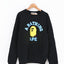 BAPE 长袖卫衣 COLORS COLLEGE CREWNECK 黑色