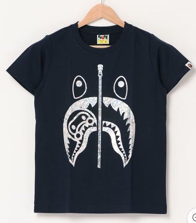BAPE 鲨鱼系列 T恤 短袖 AURORA MILO SHARK TEE 蓝色 Navy