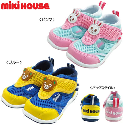 MIKI HOUSE 学步鞋 12.5 cm 蓝黄双色 12-9302-973 熊